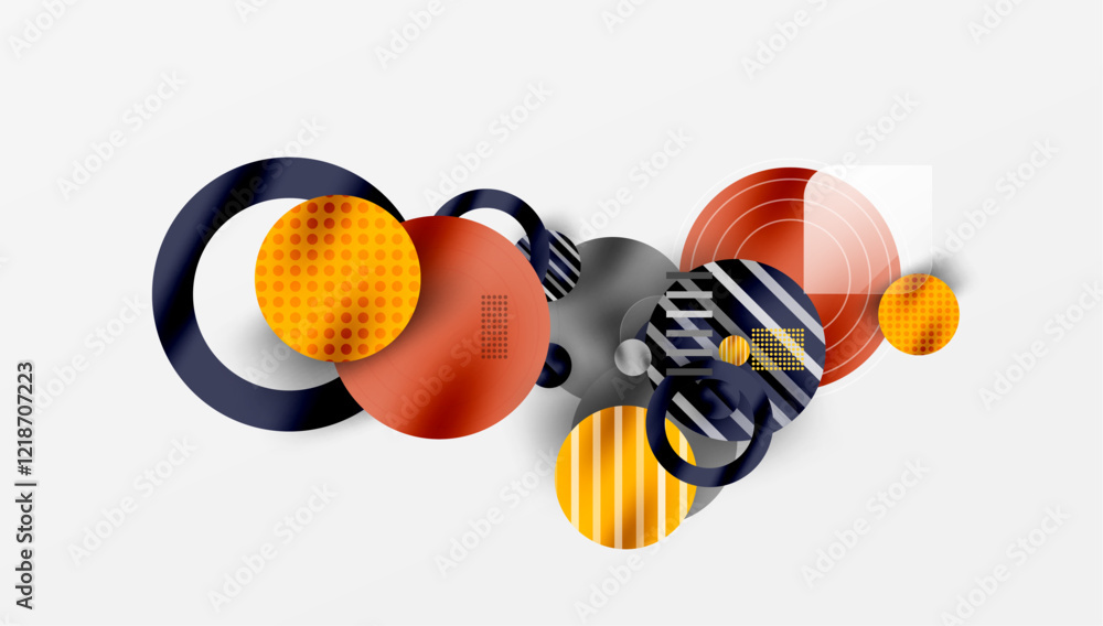 Poster Abstract background - layered geometric shapes with smooth gradients and transparency