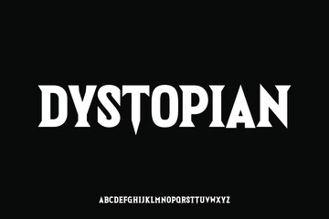 Obraz premium Display alphabet font vector design suitable for headline, poster, logo, magazine and many more