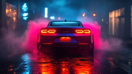 Night City Muscle Car Burnout