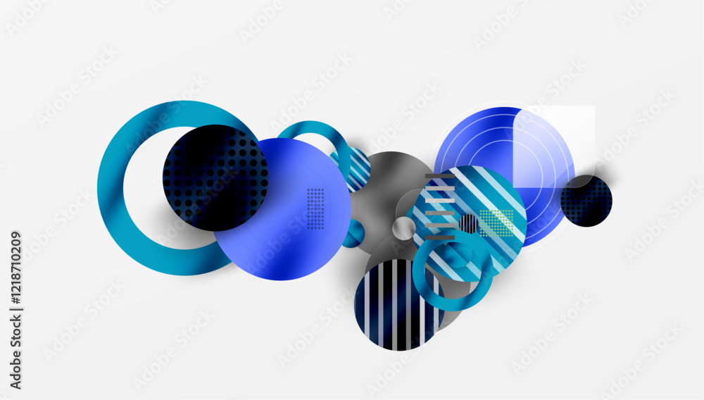 Poster Abstract background - layered geometric shapes with smooth gradients and transparency