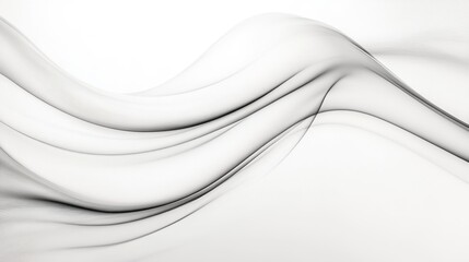 Obraz premium Abstract grayscale flowing smoke wave design.