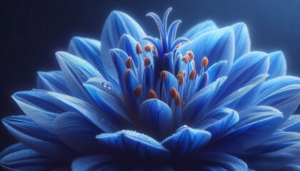 Obraz premium blue and white petal flower