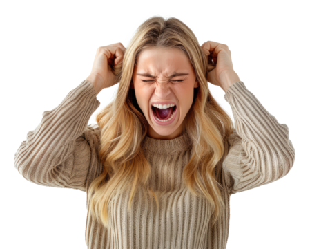 woman with headache - Powered by Adobe