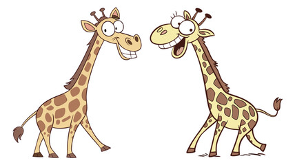 Obraz premium Giraffe zoo and africa silhouettes set large pack of vector silhouette design isolated background