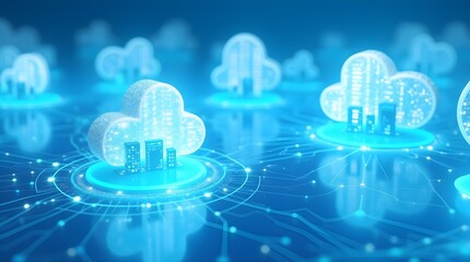 Fototapeta premium CloudTech Infrastructure Visualization