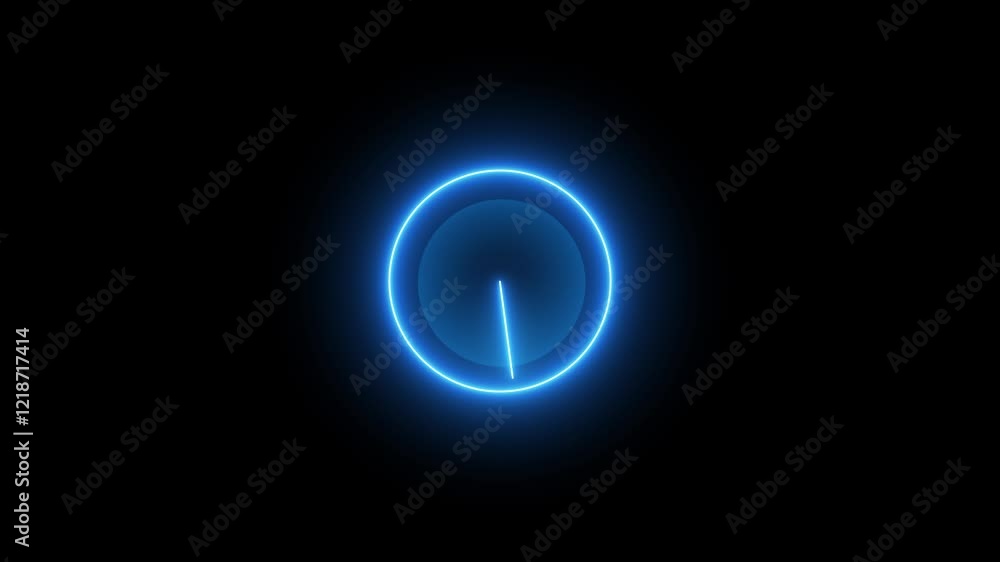 Poster moving navigation radar screen clock icon animation isolated on black background