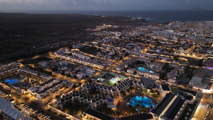 Fototapeta premium beautiful view of fuerteventura by night