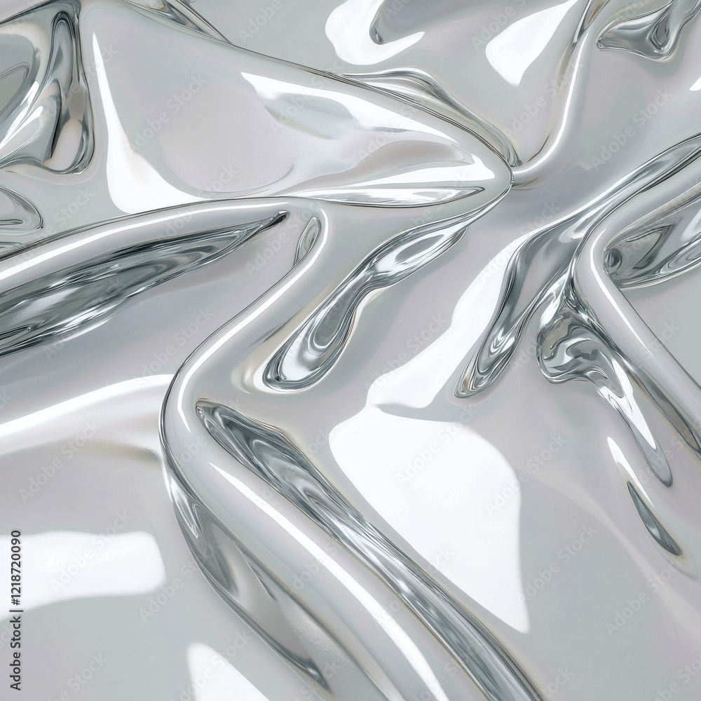 Aufkleber smooth polished metal surface reflections minimalistic design macro texture sleek mood abstract envi