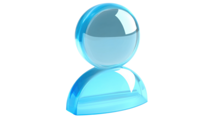 User ID interface profile on transparent background