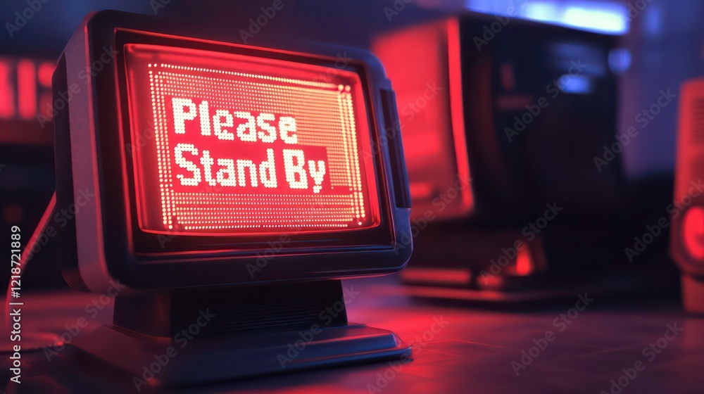 Poster a crt display with a glowing 