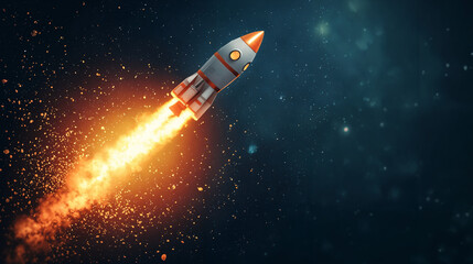 Fototapeta premium rocket in space