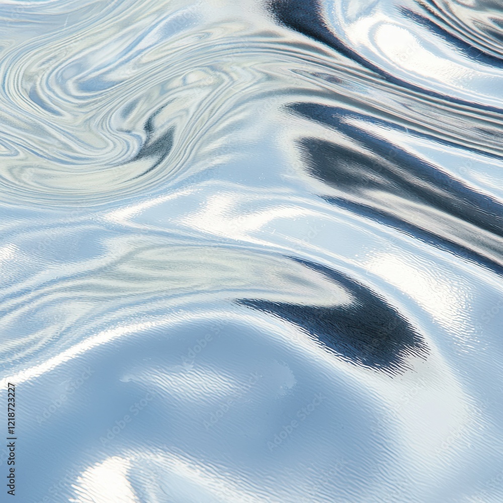 Poster sleek macro texture of polished metal surface with mirrorlike reflections minimalistic design contem