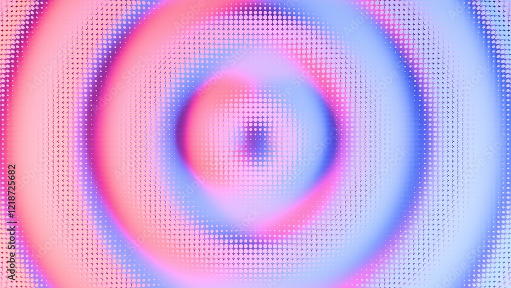 Poster abstract cylindrical pattern with gradient colors