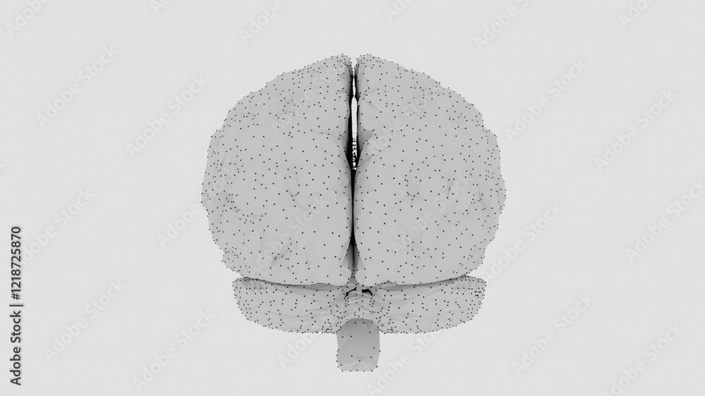 Poster Abstract Low-Poly Brain with Minimalistic Design