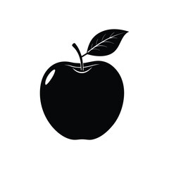apple on black vector Illustration