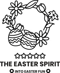 The Easter Spirit is a cheerful design featuring two eggs
