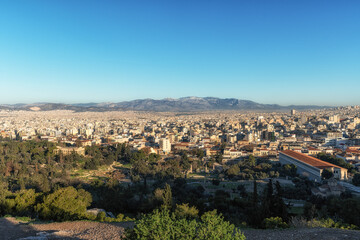 Fototapeta premium Athens City View with Agora