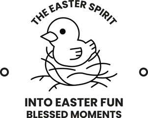 A illustration in the concept of Easter in line drawing style