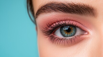 Obraz premium close up of eye with makeup