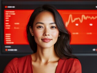 Dynamic Fall Crowdfunding Day Female Entrepreneurs Pitch with Tech Interfaces - Seasonal Startup Innovation for Business Growth and Networking