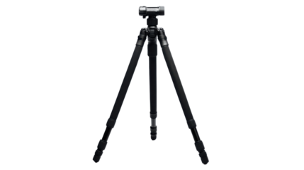 Camera tripod stand on transparent background
