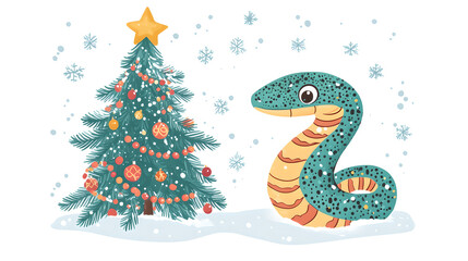 Obraz premium new year snake