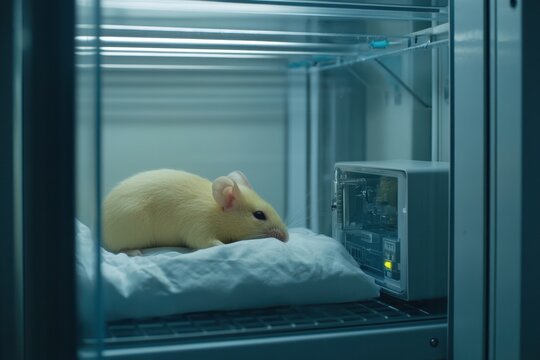 Hunched Lab Mouse