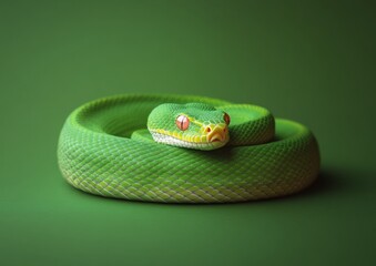 Obraz premium Contemporary Saint Patricks Day Realistic Green Snake with Celtic Patterns - Spring Decor and Eco-Friendly Marketing for Seasonal Event Design