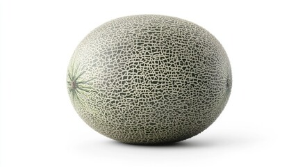 Fresh Whole Melon with Unique Texture on a Bright Background