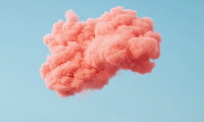 Vibrant Spring Celebrations Luminous Pink Powder Cloud Aesthetic in Blue Sky - Holi Festival and Cherry Blossom Events for Bold Event Marketing and Decor Innovation