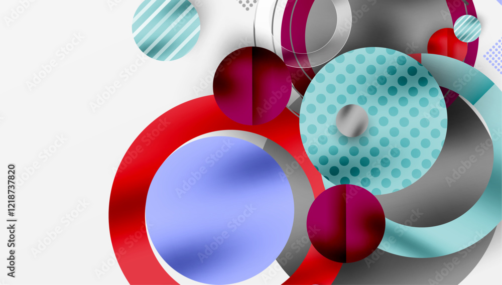 Poster Abstract background - layered geometric shapes with smooth gradients and transparency