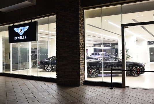 China, Shenzhen - 3rd July 2024: luxury car's Bentley salon in Shekou district.
