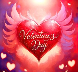 Heart with inscription  Happy Valentines Day