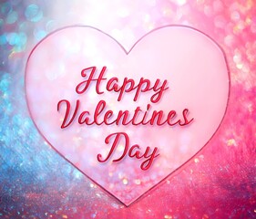 Heart with inscription  Happy Valentines Day