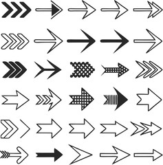 "Minimalist Arrow Vector Pack – Monochrome Direction Symbols for Design"
