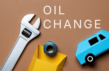 Oil Change text words meaning theme auto service
