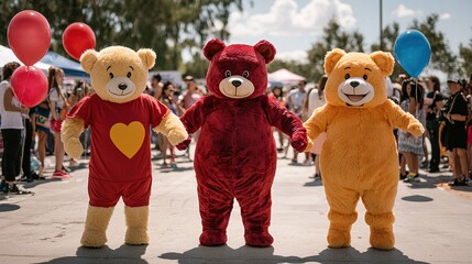 Friendly mascots compete in gigapixel-standard-scale event at local festival