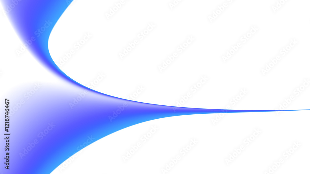 Poster blurred transparent gradient background. elegant blue wavy line on transparent png overlay backgroun
