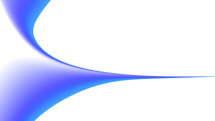 Blurred transparent gradient background. Elegant blue wavy line on Transparent png overlay...