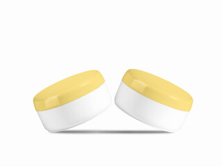 plastic jar packaging, 3d rendering, cosmetics cream mockups, Jar mockups
