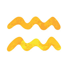 Hand drawn aquarius zodiac sign Esoteric symbol doodle Astrology clipart Element for design