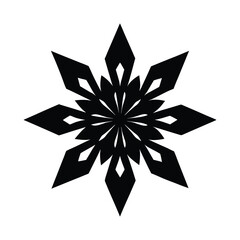 Obraz premium black and white snowflake