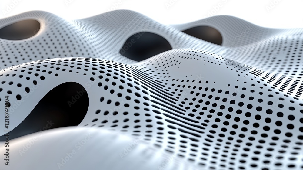 Poster Abstract textured patterns create a sense of depth and movement in a modern design setting. Generative AI