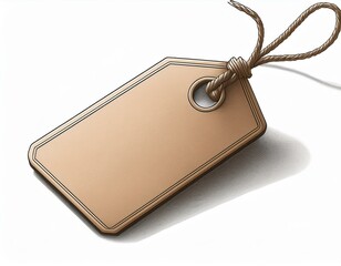 Fototapeta premium empty price tag with a string isolated