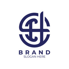 Logotype, Abstract monogram letter logo design