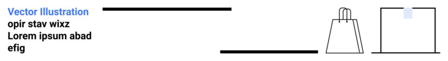 Digital shopping scenario with search bar, shopping bag icon, and laptop screen. Ideal for e-commerce, online shopping, marketing, consumer behavior, retail, digital transactions website design