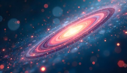 A mesmerizing galaxy view with vibrant swirling colors and sparkling stars in the dark space