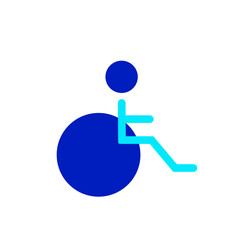 wheel chair duo tone icon