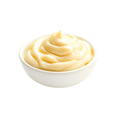 Creamy custard in a white bowl delicious dessert treat,
