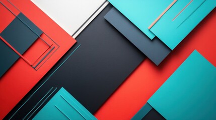 Fototapeta premium Abstract Geometric Shapes Colorful Design Background